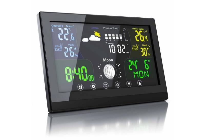 BEARWARE Wetterstation (mit Außensensor, mit LCD Farbdisplay / Luftdruck mit Höhenkorrektur) von BEARWARE