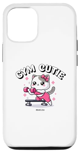 Hülle für iPhone 13 Pro Gym Cutie Katze lustiges Fitness Trainings süßes Frauen von BEAST ON