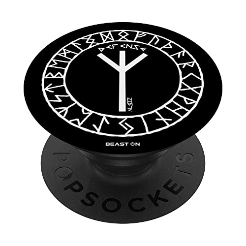 Nordische Rune ALGIZ Schutz Wikinger Symbol Rune Gym Fitness PopSockets mit austauschbarem PopGrip Nordische Rune ALGIZ Schutz Wikinger Symbol Rune Gym Fitness PopSockets mit austauschbarem PopGrip von BEAST ON