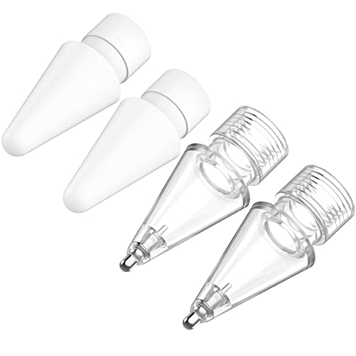 BEAUDOM 4 Pack Apple Pencil Spitzen, Tips Spitze für Apple Pencil USB-C und 2. & 1. Generation - 2 Hochempfindlicher iPencil Ersatzspitzen + 2 Keine Abnutzung Präzise Steuerung Feinspitze Transparent BEAUDOM 4 Pack Apple Pencil Spitzen, Tips Spitze für Apple Pencil USB-C und 2. & 1. Generation - 2 Hochempfindlicher iPencil Ersatzspitzen + 2 Keine Abnutzung Präzise Steuerung Feinspitze Transparent von BEAUDOM