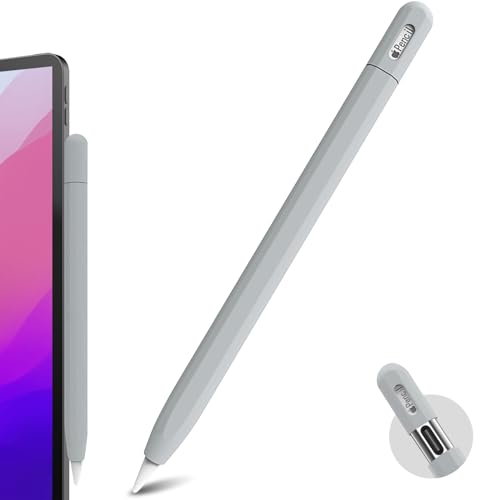 BEAUDOM Silikonhülle für Apple Pencil USB-C Hülle Apple Pencil USB C Anti-Rutsch Case kompatibel mit Apple Pencil USB-C (Grau) von BEAUDOM