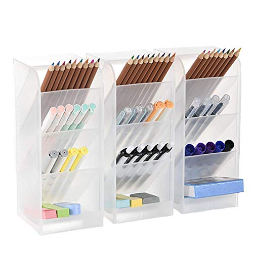 BEAUTYBIGBANG Desk Organizer 3 Stück Schreibtisch Organizer Stift Organizer Aufbewahrungshalter Stift-Regal Pen Holder für Büro Schulheimbedarf von BEAUTYBIGBANG