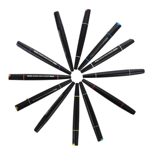 BEBEMOKO 12 Stück Acrylmarker Spitzen Polierstifte Textmarker Doppel Multifunktions Farbmarker Farbzubehör Zeichenzubehör Tragbarer Farbmarker Farbzubehör Zeichenzubehör BEBEMOKO 12 Stück Acrylmarker Spitzen Polierstifte Textmarker Doppel Multifunktions Farbmarker Farbzubehör Zeichenzubehör Tragbarer Farbmarker Farbzubehör Zeichenzubehör von BEBEMOKO