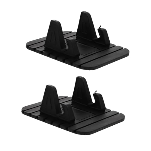 BEBEMOKO 2 Stück -Rutsch-Halterung armaturenbrett handyhalterung Halter Zelle drehbar Griff Oh Auto-Armaturenbrett-Telefonhalter Auto -Rutsch-Vorrichtung Kieselgel Black von BEBEMOKO
