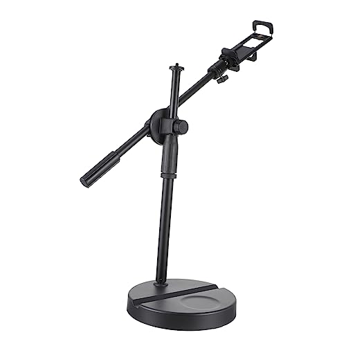 BEBEMOKO Smartphone Halter Halter Mikrofonarm Autos Ringständer Für Lichtstativ Mobile Overhead Telefonhalterung Telefonzubehör Edelstahl Schwarz BEBEMOKO Smartphone Halter Halter Mikrofonarm Autos Ringständer Für Lichtstativ Mobile Overhead Telefonhalterung Telefonzubehör Edelstahl Schwarz von BEBEMOKO