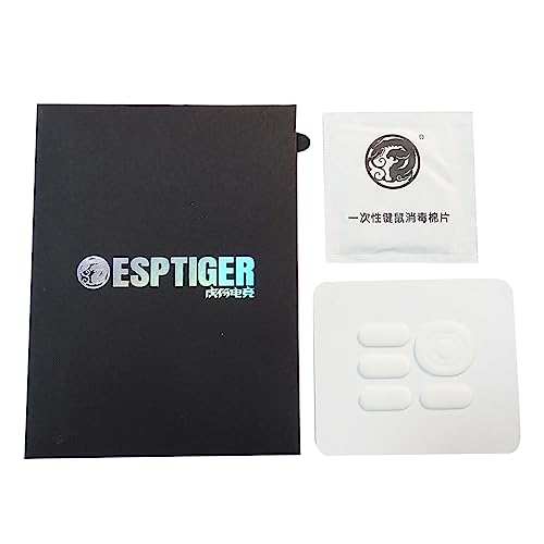 BEBIKR Esports Tiger Gaming-Mausaufkleber für G304 / G305 Maus, weiße Gleitkante, Maus-Aufkleber für Sockelleiste von BEBIKR