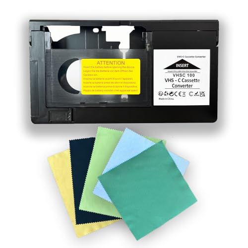 VHS-C auf VHS Motorisierter Kassettenadapter – Bandkonverter für Wiedergabe auf Standard-VHS-Playern. Für VCA115 (nicht kompatibel mit Hi8, 8 mm oder Mini-DV-Bändern) von BECBOLDF