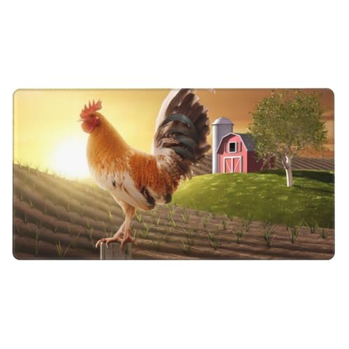 BEDEUU Mauspad mit Huhn-Motiv, bedruckt, großes Gaming-Mauspad, Schreibtischunterlage, Tastaturschutz BEDEUU Mauspad mit Huhn-Motiv, bedruckt, großes Gaming-Mauspad, Schreibtischunterlage, Tastaturschutz von BEDEUU