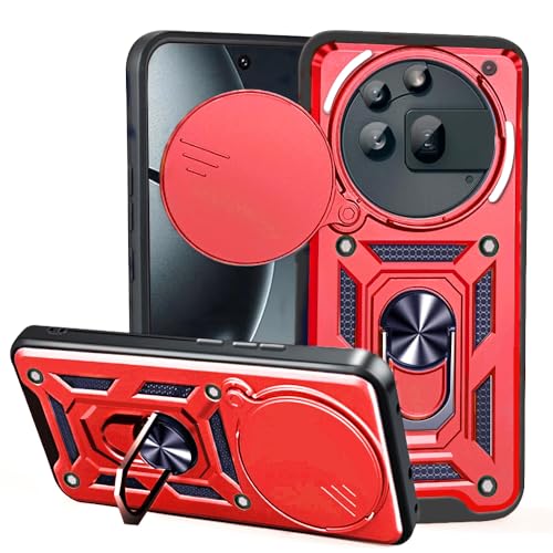 BEEJTUNY Handyhülle für Nothing Phone 3a Pro, Hülle Stoßfeste Bumper mit Objektiv Cover, Schutzhülle mit 360°Ringständer. Cover Case mit Magnetisch Ring. Rot BEEJTUNY Handyhülle für Nothing Phone 3a Pro, Hülle Stoßfeste Bumper mit Objektiv Cover, Schutzhülle mit 360°Ringständer. Cover Case mit Magnetisch Ring. Rot von BEEJTUNY