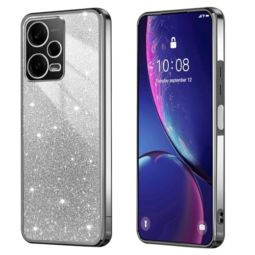 BEEJTUNY Handyhülle für Xiaomi Redmi Note 12 Pro 5G, Weiche und Schöne Hülle mit Glitzeraufkleber, Transparente Bumper Schutzhülle, Stilvolle Stoßfeste Hülle. Schwarz BEEJTUNY Handyhülle für Xiaomi Redmi Note 12 Pro 5G, Weiche und Schöne Hülle mit Glitzeraufkleber, Transparente Bumper Schutzhülle, Stilvolle Stoßfeste Hülle. Schwarz von BEEJTUNY