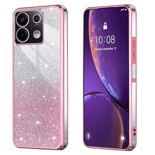BEEJTUNY Handyhülle für Xiaomi Redmi Note 13 Pro 5G / Poco X6 5G, Weiche und Schöne Hülle mit Glitzeraufkleber, Transparente Bumper Schutzhülle, Stilvolle Stoßfeste Hülle. Rosa BEEJTUNY Handyhülle für Xiaomi Redmi Note 13 Pro 5G / Poco X6 5G, Weiche und Schöne Hülle mit Glitzeraufkleber, Transparente Bumper Schutzhülle, Stilvolle Stoßfeste Hülle. Rosa von BEEJTUNY