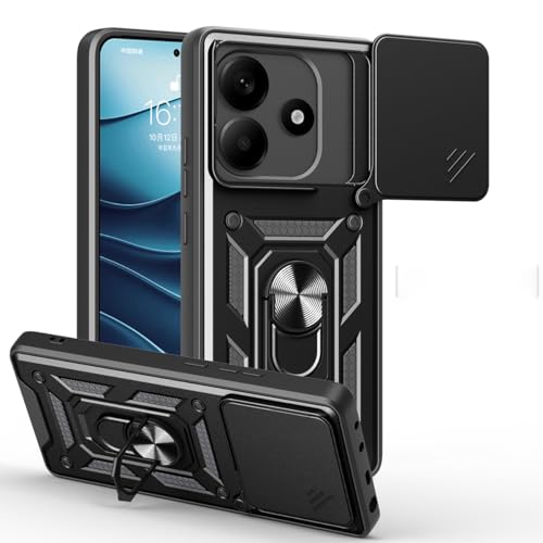 BEEJTUNY Handyhülle für Xiaomi Redmi Note 14 5G, Hülle Stoßfeste Bumper mit Objektiv Cover, Schutzhülle mit 360°Ringständer. Cover Case mit Magnetisch Ring. Schwarz BEEJTUNY Handyhülle für Xiaomi Redmi Note 14 5G, Hülle Stoßfeste Bumper mit Objektiv Cover, Schutzhülle mit 360°Ringständer. Cover Case mit Magnetisch Ring. Schwarz von BEEJTUNY