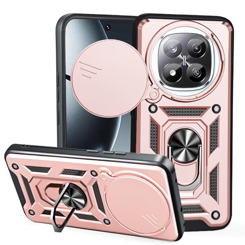BEEJTUNY Handyhülle für Xiaomi Redmi Note 14 Pro+ Plus 5G, Hülle Stoßfeste Bumper mit Objektiv Cover, Schutzhülle mit 360°Ringständer. Cover Case mit Magnetisch Ring. Roségold BEEJTUNY Handyhülle für Xiaomi Redmi Note 14 Pro+ Plus 5G, Hülle Stoßfeste Bumper mit Objektiv Cover, Schutzhülle mit 360°Ringständer. Cover Case mit Magnetisch Ring. Roségold von BEEJTUNY