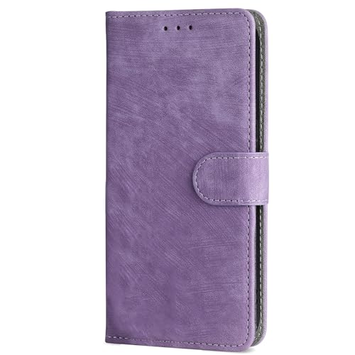 BEEJTUNY Leder Handyhülle für Blackview Shark 8, Hülle Geldbörse mit RFID Schutz, Magnetische Passform Schutzhülle, Integrierte TPU Cover Case.Lila von BEEJTUNY