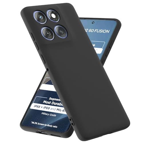BEEJTUNY Silikon Hülle für Motorola Moto Edge 60 Fusion/Moto Edge 60 5G, Schutzhülle [Anti-Kratzer, Anti-Fingerabdruck, Anti-Stoß], Weiche Handyhülle und Schlanke Bumper Cover. Schwarz von BEEJTUNY