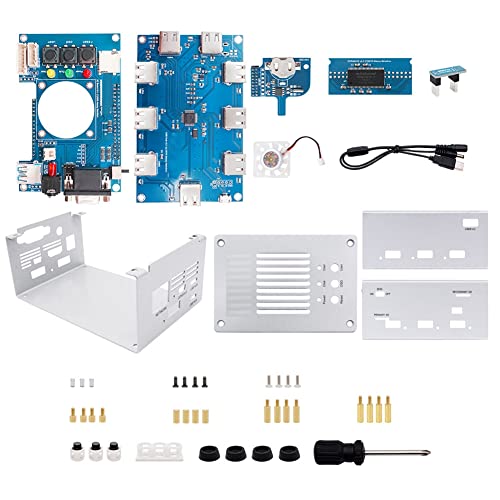 BEEOFICEPENG Für 32 MB Mister FPGA Motherboard + USB V2.1 Hub mit DIY Metallgehäuse Kit für Terasic DE10-Nano Mister FPGA (Silber) von BEEOFICEPENG