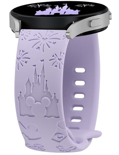 BEEXI Cartoon Gravierte Armband Kompatibel mit Samsung Galaxy Watch 6 & 5 & 4 40mm 44mm Damen, 20mm Niedliches Anime Designer Weiches Silikonband für Watch 5 Pro 45mm/Active 2 40mm 44mm/Watch 3 41mm von BEEXI