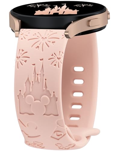 BEEXI Cartoon Gravierte Armband Kompatibel mit Samsung Galaxy Watch 6 & 5 & 4 40mm 44mm Damen, 20mm Niedliches Anime Designer Weiches Silikonband für Watch 5 Pro 45mm/Active 2 40mm 44mm/Watch 3 41mm von BEEXI