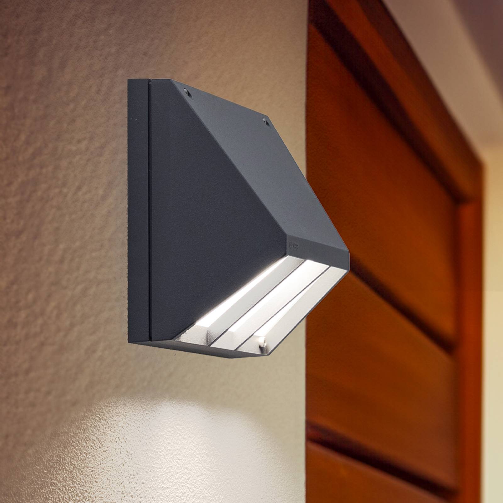 BEGA LED-Außenwandleuchte 22256 K3, DALI, grafit, Aluguss BEGA LED-Außenwandleuchte 22256 K3, DALI, grafit, Aluguss von BEGA
