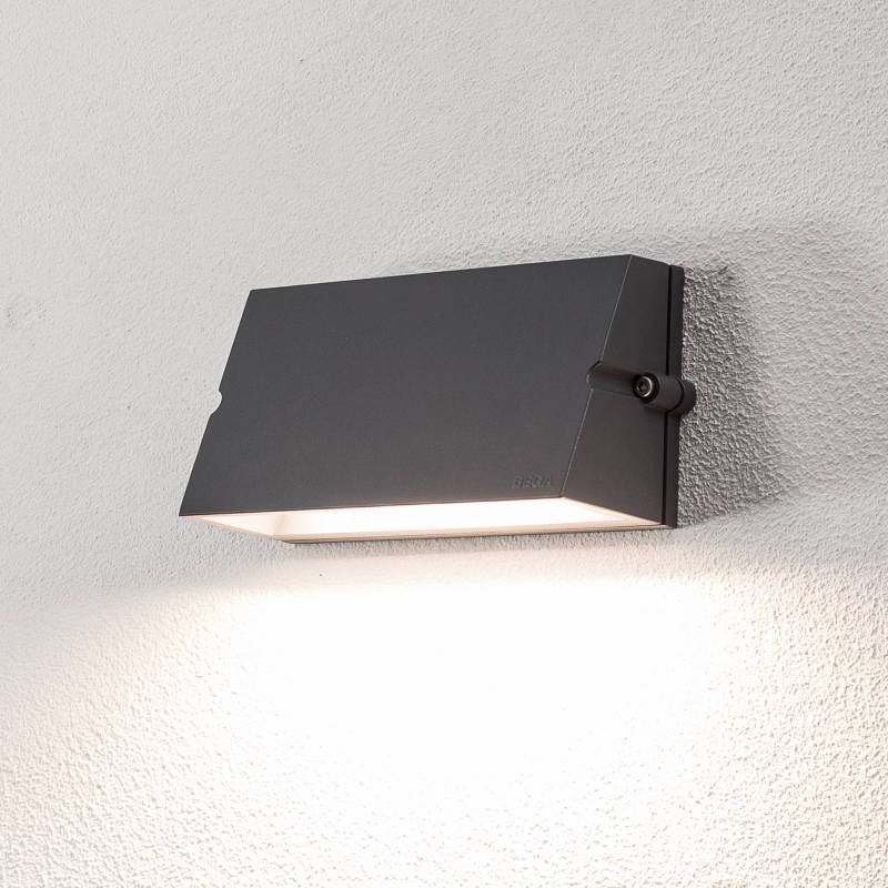 BEGA LED-Außenwandlampe 24372, grafit, Metall, CCT, IP65 von BEGA