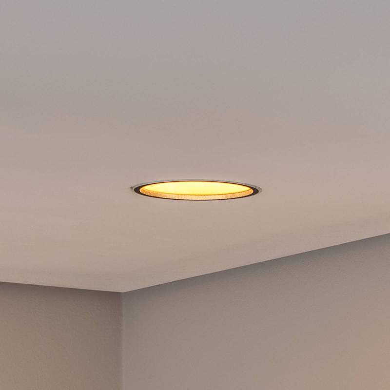 BEGA LED-Deckeneinbauspot Studio Line, schwarz/messing, Alu von BEGA