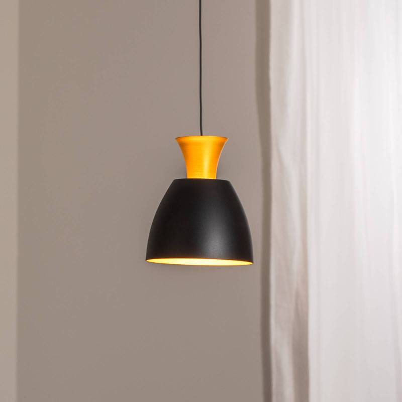 BEGA LED-Pendel Studio Line 51229, schwarz/messing, Ø 20 cm von BEGA