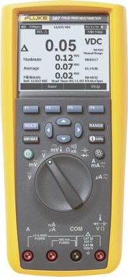 Fluke 287. Breite: 102 mm, Tiefe: 60 mm, Höhe: 222 mm. Akku-/Batterietyp: AA (3947796) von BEHA