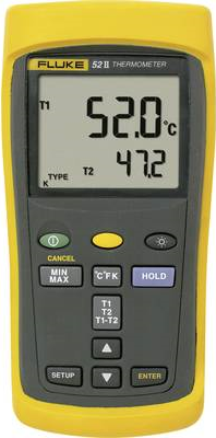 Fluke 52 II Temperatur-Messgerät -250 bis +1372 °C Fühler-Typ J, K, T, E (1281139) von BEHA