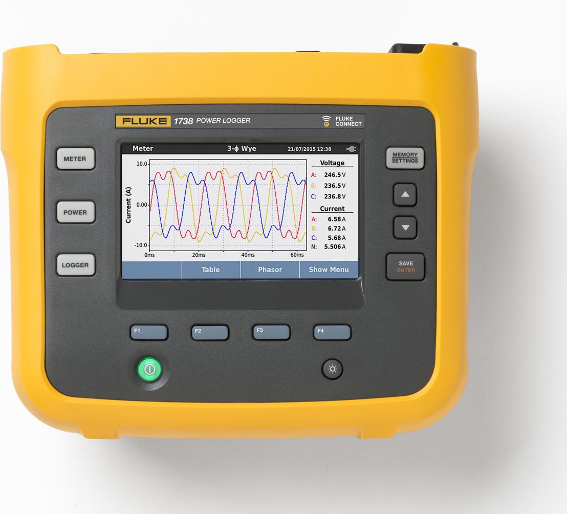 Fluke Power Logger mit erweitertem Funktionsumfang - Registrierungseinrichtung für dreiphasige Leistungsmessung - IP50 - Kensington - -10 - 50 °C - -20 - 60 °C - 10 - 95% (4563577) von Fluke