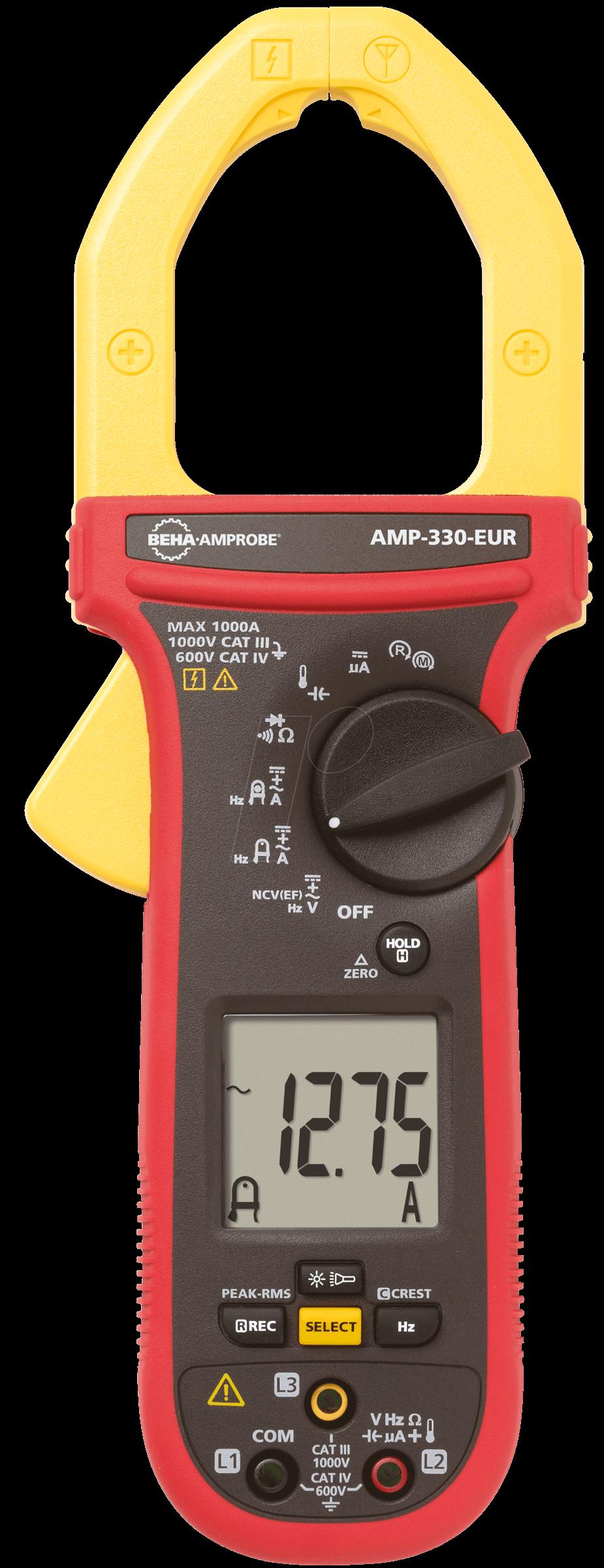 Fluke Strommesszange AC/DC 1000A ACDC TRMS AMP-330-EUR (4560626) von BEHA