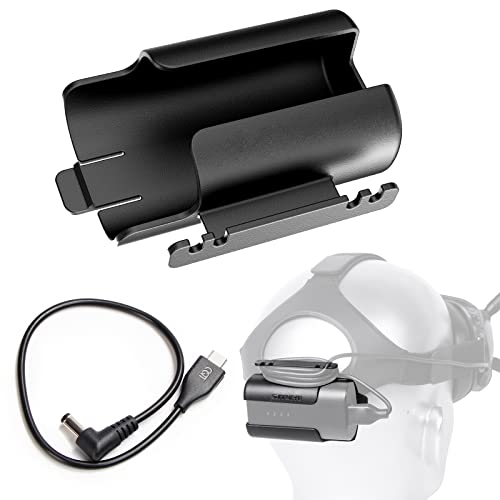 BEHORSE Batteriehalter Halterung Protector Clip+Stromkabel für DJI FPV Goggles V2 Zubehör (nicht für DJI Goggles 2) von BEHORSE