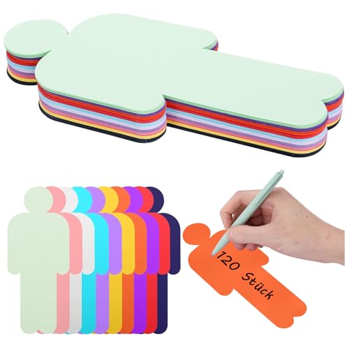 120 Stück Moderationskarten Bunt 20x8cm Moderationskoffer Mensch 10 Farben Präsentationskarten Rund Metaplankarten Set für Büro Schule Präsentation Vortrag 120 Stück Moderationskarten Bunt 20x8cm Moderationskoffer Mensch 10 Farben Präsentationskarten Rund Metaplankarten Set für Büro Schule Präsentation Vortrag von BEIMEIII