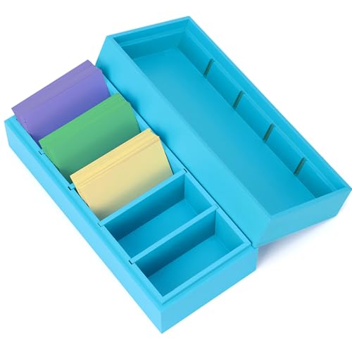 BEIMEIII Karteikarten Box Holz A8 Blau Lernkarteibox 21.7 * 9.5 * 7cm Karteikasten mit Deckel Vokabelbox Karten Aufbewahrungsbox Karteibox für Büro Schulen (Karteikarten Nicht im Enthalten BEIMEIII Karteikarten Box Holz A8 Blau Lernkarteibox 21.7 * 9.5 * 7cm Karteikasten mit Deckel Vokabelbox Karten Aufbewahrungsbox Karteibox für Büro Schulen (Karteikarten Nicht im Enthalten von BEIMEIII
