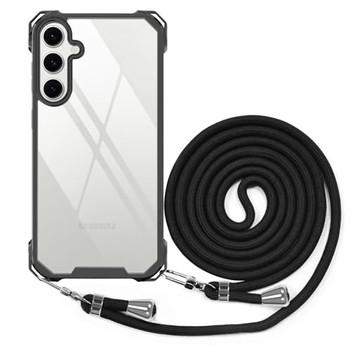 BEIMEITU Klar für Samsung Galaxy S24 FE Hülle Crossbody Strap, Transparent Handyhülle mit verstellbarem Umhängeband Seil PC Stoßfest Lanyard Handyhülle für Samsung Galaxy S24 FE Strap Women BEIMEITU Klar für Samsung Galaxy S24 FE Hülle Crossbody Strap, Transparent Handyhülle mit verstellbarem Umhängeband Seil PC Stoßfest Lanyard Handyhülle für Samsung Galaxy S24 FE Strap Women von BEIMEITU