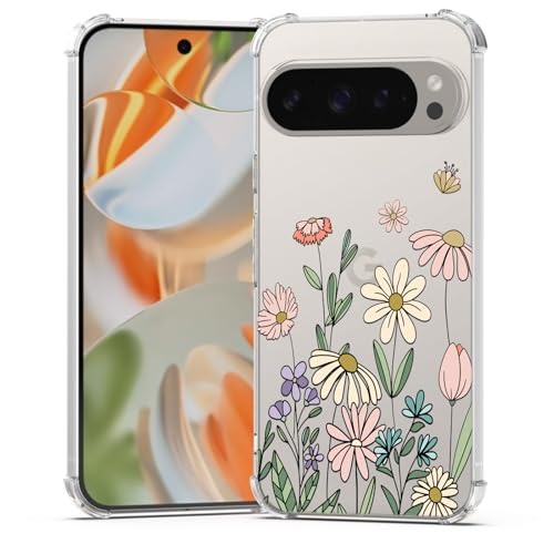 BEIMEITU Schutzhülle für Google Pixel 9 Pro, Blumenmuster, Frühlingsgarten-Muster, stoßfest, weich, transparent, für Google Pixel 9 Pro Frauen BEIMEITU Schutzhülle für Google Pixel 9 Pro, Blumenmuster, Frühlingsgarten-Muster, stoßfest, weich, transparent, für Google Pixel 9 Pro Frauen von BEIMEITU