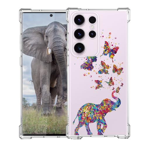 BEIMEITU Schutzhülle für Samsung Galaxy S23 Ultra, Motiv: Schmetterling, Elefant, schützende transparente Mädchen-Handyhülle für Samsung Galaxy S23 Ultra, Motiv: Frauen und Mädchen, stoßfest, BEIMEITU Schutzhülle für Samsung Galaxy S23 Ultra, Motiv: Schmetterling, Elefant, schützende transparente Mädchen-Handyhülle für Samsung Galaxy S23 Ultra, Motiv: Frauen und Mädchen, stoßfest, von BEIMEITU