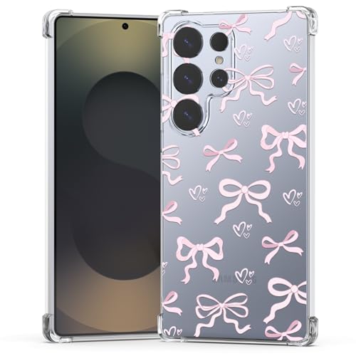 BEIMEITU Schutzhülle für Samsung S25 Ultra Mädchen, Schleifenmuster, vier Ecken, stoßfestes Design, weiche, schlanke Schutzhülle, rosa Handyhülle für Samsung S25 Ultra Damen BEIMEITU Schutzhülle für Samsung S25 Ultra Mädchen, Schleifenmuster, vier Ecken, stoßfestes Design, weiche, schlanke Schutzhülle, rosa Handyhülle für Samsung S25 Ultra Damen von BEIMEITU
