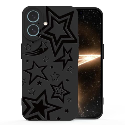 BEIMEITU Schutzhülle für iPhone 16, Sternschnuppen-Design, weich, stoßfest, schlank, für iPhone 16, Schwarz BEIMEITU Schutzhülle für iPhone 16, Sternschnuppen-Design, weich, stoßfest, schlank, für iPhone 16, Schwarz von BEIMEITU