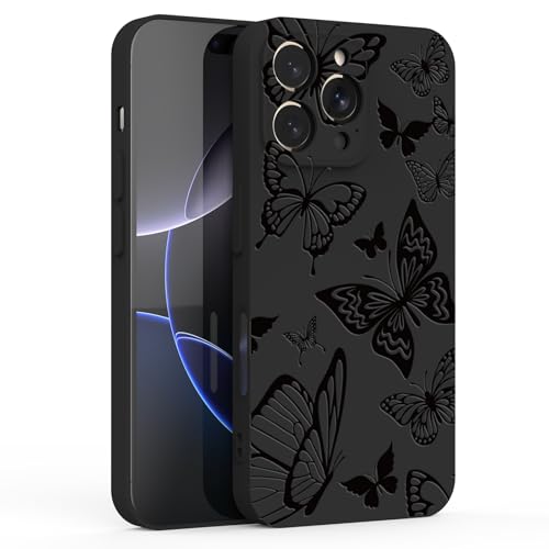 BEIMEITU Schutzhülle für iPhone 16 Pro Max, Schmetterlingsmuster, niedliches Design für Damen und Mädchen, weich, stoßfest, schlanke Schutzhülle mit hübschem Schmetterlingsmuster, Schwarz BEIMEITU Schutzhülle für iPhone 16 Pro Max, Schmetterlingsmuster, niedliches Design für Damen und Mädchen, weich, stoßfest, schlanke Schutzhülle mit hübschem Schmetterlingsmuster, Schwarz von BEIMEITU