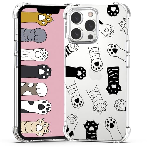 BEIMEITU Schutzhülle für iPhone 16 Pro Max, modisches schwarz-weißes Katzenpfoten-Design, für Damen und Mädchen, transparent, weiches TPU, transparent, für iPhone 16 Pro Max, Jungen, 17,5 cm (6,9 Zoll BEIMEITU Schutzhülle für iPhone 16 Pro Max, modisches schwarz-weißes Katzenpfoten-Design, für Damen und Mädchen, transparent, weiches TPU, transparent, für iPhone 16 Pro Max, Jungen, 17,5 cm (6,9 Zoll von BEIMEITU