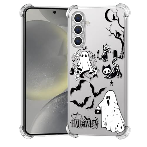 BEIMEITU Transparente Halloween-Schutzhülle für Samsung S24, süßes Geistermuster, weich, dünn, schützend, schlank, Stoßfängerabdeckung, für Samsung Galaxy S24, Halloween-Geist BEIMEITU Transparente Halloween-Schutzhülle für Samsung S24, süßes Geistermuster, weich, dünn, schützend, schlank, Stoßfängerabdeckung, für Samsung Galaxy S24, Halloween-Geist von BEIMEITU