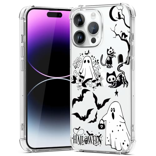 BEIMEITU Transparente Halloween-Schutzhülle für iPhone 14 Pro Max, süßes Geistermuster, weich, dünn, schützend, schlank, Stoßfängerabdeckung, für Jungen und Mädchen, Handyhülle für iPhone 14 Pro Max, BEIMEITU Transparente Halloween-Schutzhülle für iPhone 14 Pro Max, süßes Geistermuster, weich, dünn, schützend, schlank, Stoßfängerabdeckung, für Jungen und Mädchen, Handyhülle für iPhone 14 Pro Max, von BEIMEITU