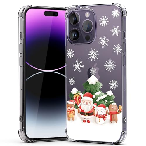 BEIMEITU Transparente Weihnachts-Schutzhülle für iPhone 14 Pro Max, niedliches Weihnachtsmann-Muster, weich, dünn, schützend, schlank, Stoßfängerabdeckung, Jungen und Mädchen, Handyhülle für iPhone 14 BEIMEITU Transparente Weihnachts-Schutzhülle für iPhone 14 Pro Max, niedliches Weihnachtsmann-Muster, weich, dünn, schützend, schlank, Stoßfängerabdeckung, Jungen und Mädchen, Handyhülle für iPhone 14 von BEIMEITU