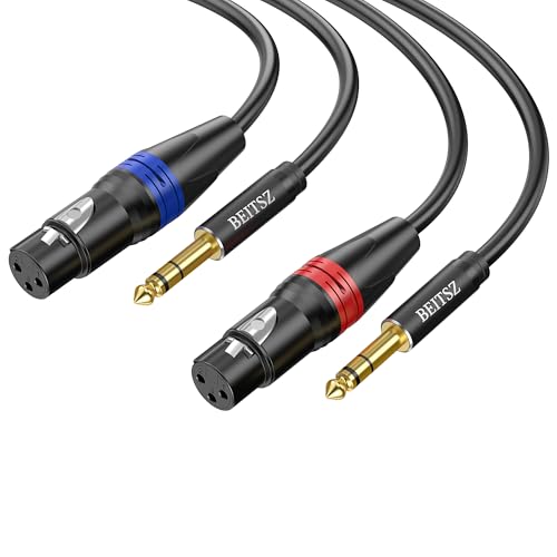 BEITSZ XLR Buchse auf 6,35 mm TRS Kabel 2M,1/4 Zoll Klinke auf XLR Female Kabel für Mikrofone, Aktive Lautsprecher, Bühne, DJ, Studio Audio-Konsole (3M,2Pack) BEITSZ XLR Buchse auf 6,35 mm TRS Kabel 2M,1/4 Zoll Klinke auf XLR Female Kabel für Mikrofone, Aktive Lautsprecher, Bühne, DJ, Studio Audio-Konsole (3M,2Pack) von BEITSZ