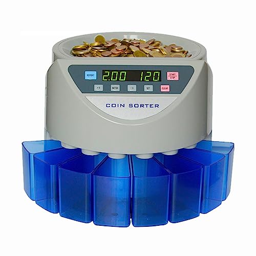 BEITZ Automatischer Münzzähler und Sortierer für EUR münzzählmaschine münzzählautomat münzzählgerät (Grau) von BEITZ