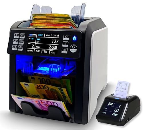 BEITZ BS-950A | NEUHEIT 2025 | Geldzählmaschine | Wertzähler | gemischte Banknoten Zähler | Summenzähler | Geldprüfer | Geldzählmaschine für Scheine | Geldzähler | (BS-950A + BS-P30 Thermodrucker) von BEITZ