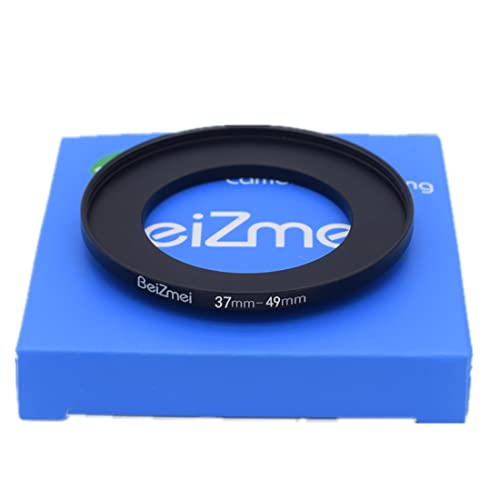 37 mm auf 49 mm Ringe Filter-Adapter kompatibel mit allen 37 mm Objektiven mit 49 mm UV, ND, CPL, Filter, 37 mm Lens to 49 mm Ringfilter von BEIZMEI