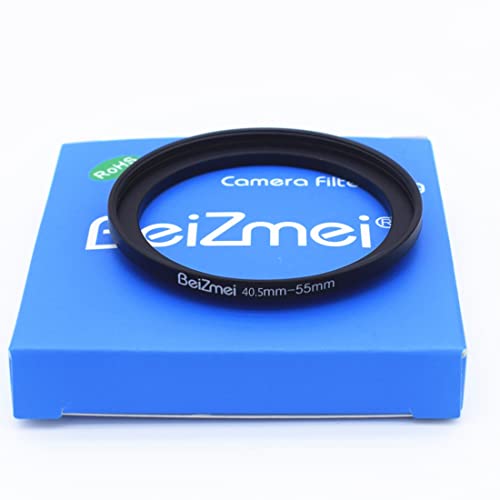 40,5 mm bis 55 mm Ringe Adapter Filterlinse kompatibel mit allen 40,5 mm Objektiven mit 55 mm UV, ND, CPL, Filter, 40,5 mm Lens to 55 mm Filter Ring von BEIZMEI