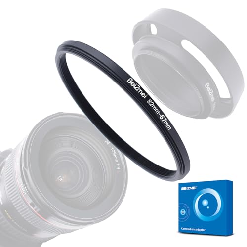 82 mm bis 67 mm Ringe Filter-Adapter kompatibel mit Allen 82 mm Objektiven mit 67 mm UV ND CPL Filter, 82 mm Lens to 67 mm Ringfilter von BEIZMEI