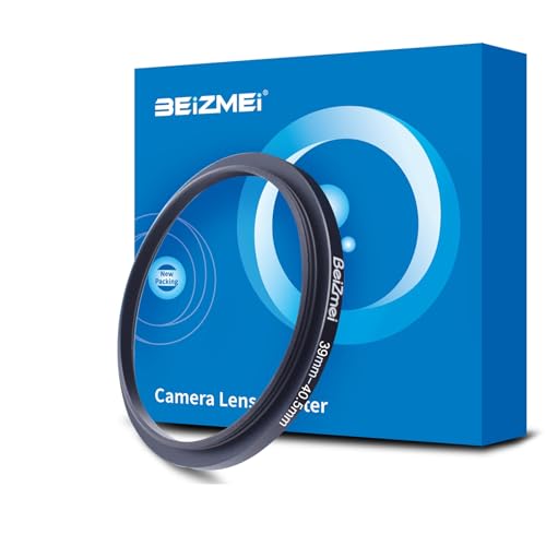 39mm auf 40,5mm Filter Adapter von, kompatibel mit Allen 39 mm, Objektiv mit 40,5 mm, UV, ND, CPL, Filter, 39 mm Lens to 40,5 mm Kamera Filter (39 – 40,5 mm) von BEIZMEI